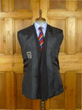 26/0687 immaculate vintage christian dior navy blue d/b wool blazer w/ CD buttons 41-42 long