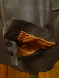 26/0710 modern crombie dark brown leather blazer sports jacket 46