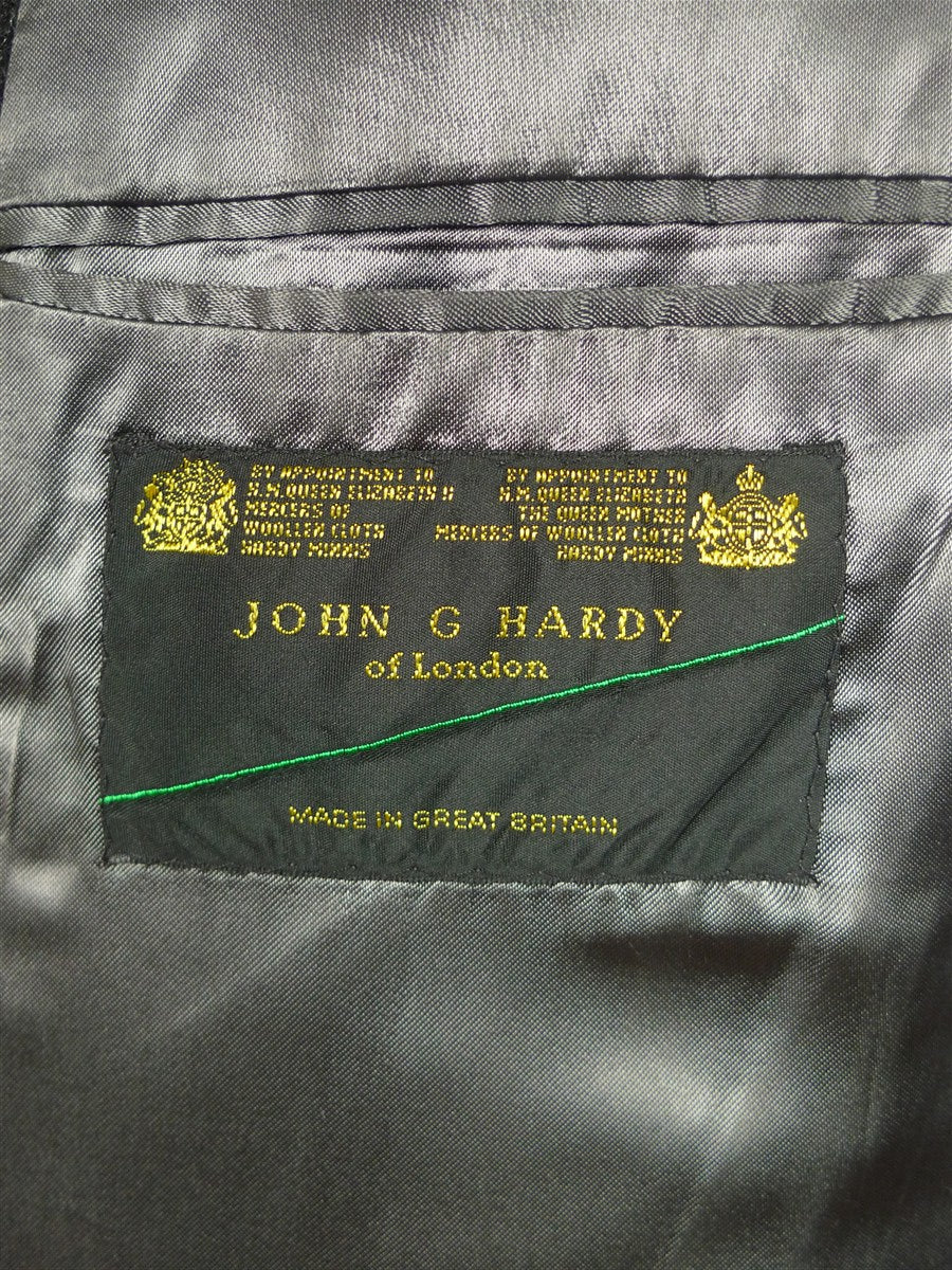 26/0709 near immaculate vintage john g hardy grey wool overcoat 40 regular