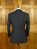 26/0713 vintage 1988 daniel w jupp savile row bespoke midnight blue wool & mohair dinner suit 36-37 short