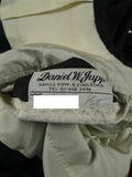 26/0713 vintage 1988 daniel w jupp savile row bespoke midnight blue wool & mohair dinner suit 36-37 short