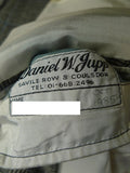26/0712 vintage 1985 daniel w jupp savile row bespoke grey / blue prince of wales check worsted flannel suit 38 short