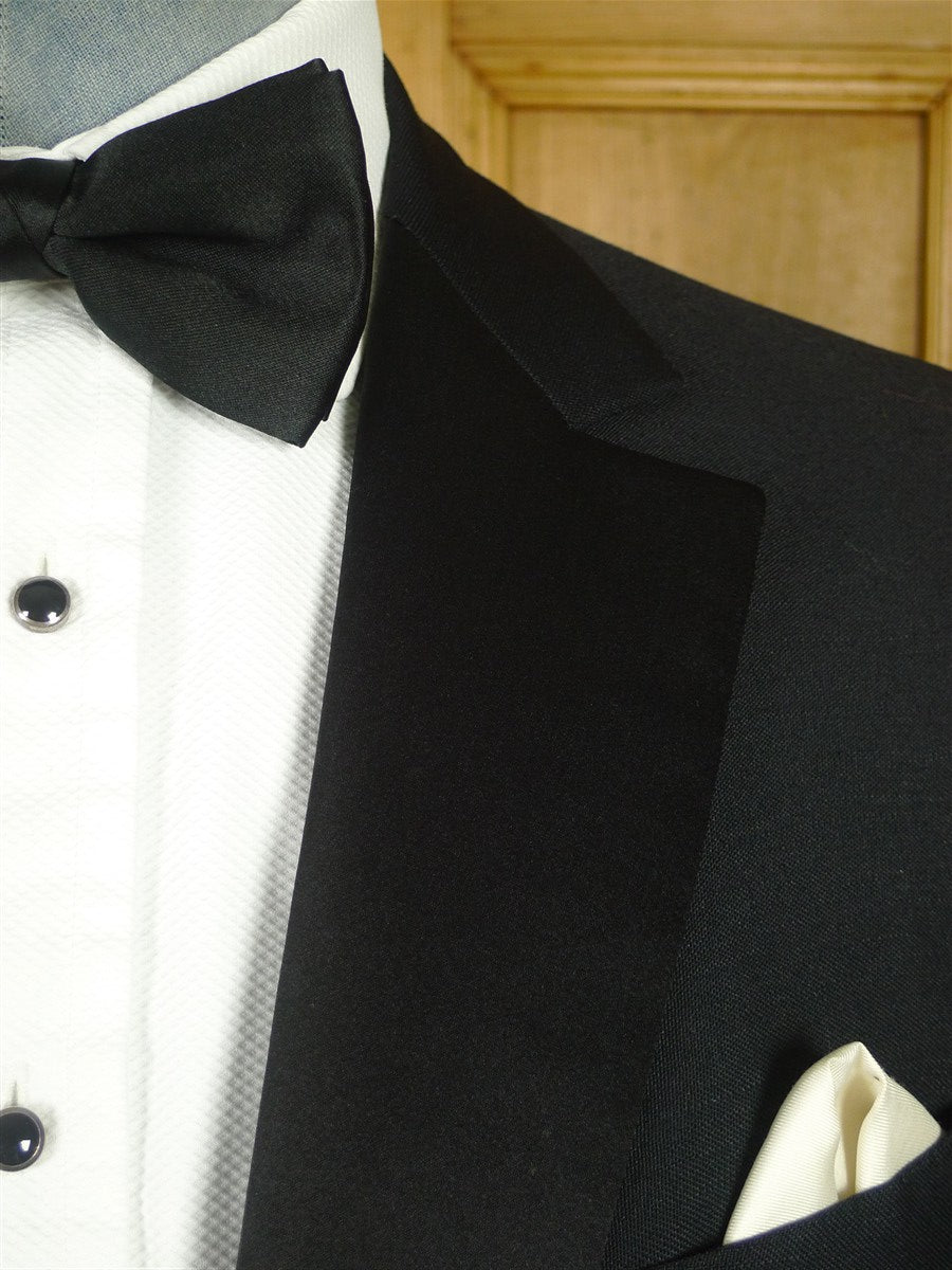 26/0730 immaculate 1998 daniel w jupp savile row bespoke midnight blue mohair dinner suit w/ gauntlet cuff 38 short