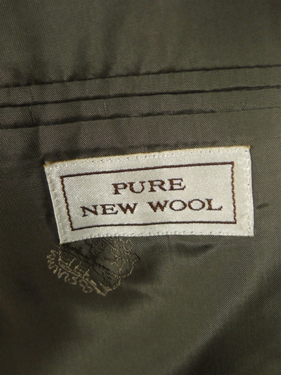 26/0731 near immaculate vintage crombie grey chalk-stripe worsted flannel d/b suit 42 long