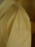 26/0723 vintage british rubber-proofed cotton riding mac overcoat coat w/ tattersall backing 36