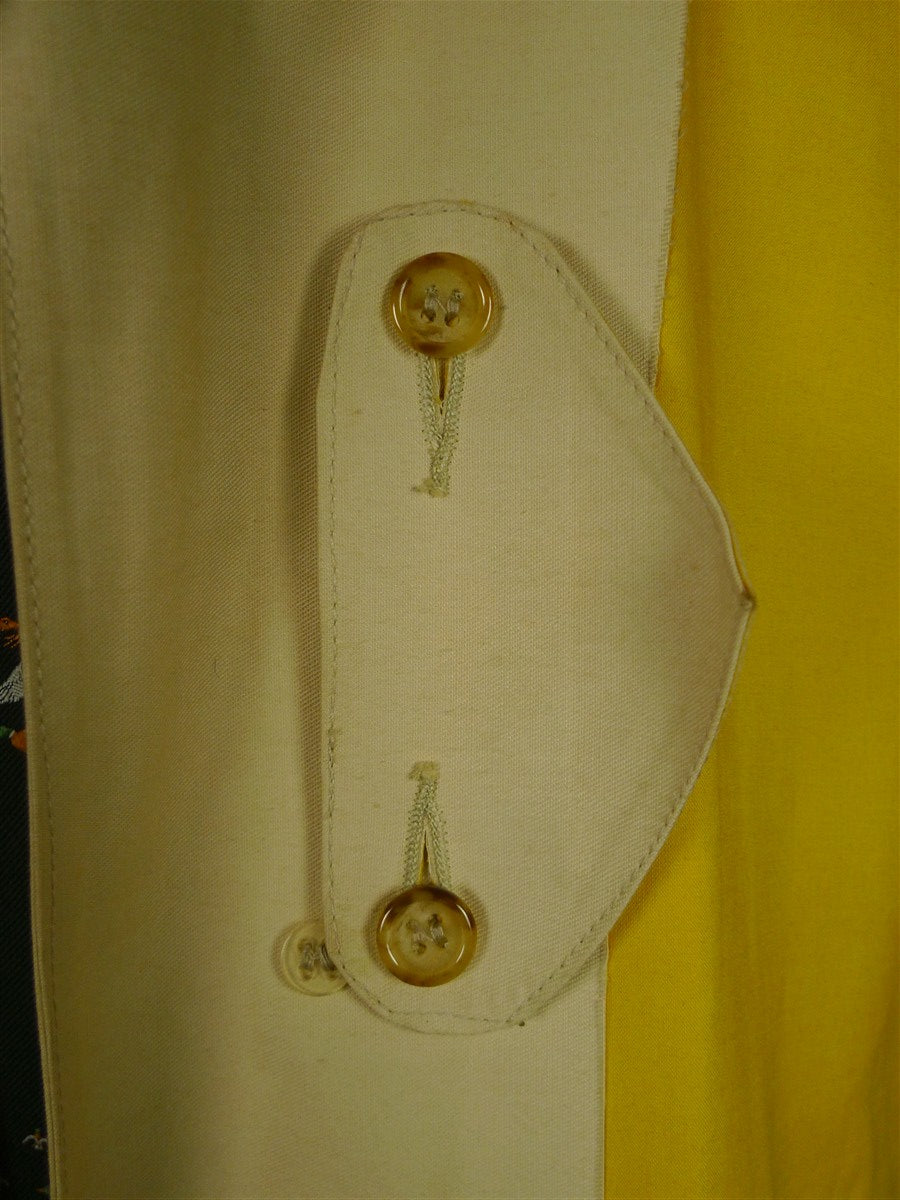 26/0723 vintage british rubber-proofed cotton riding mac overcoat coat w/ tattersall backing 36