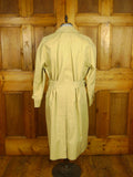 26/0724 vintage british rubber-proofed cotton riding mac overcoat coat w/ tattersall backing 38-40