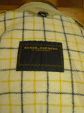 26/0724 vintage british rubber-proofed cotton riding mac overcoat coat w/ tattersall backing 38-40