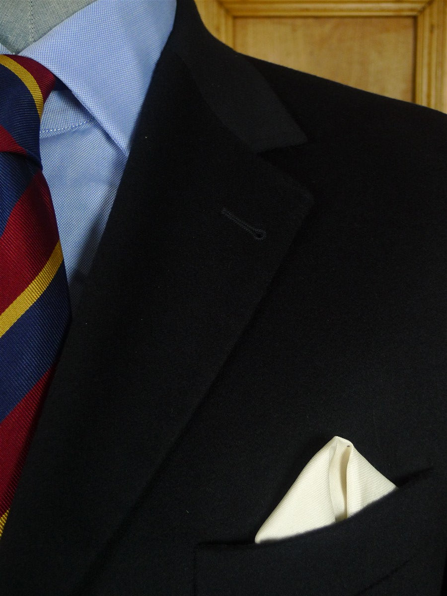 26/0718 immaculate vintage dark navy blue pure cashmere blazer jacket 44 long