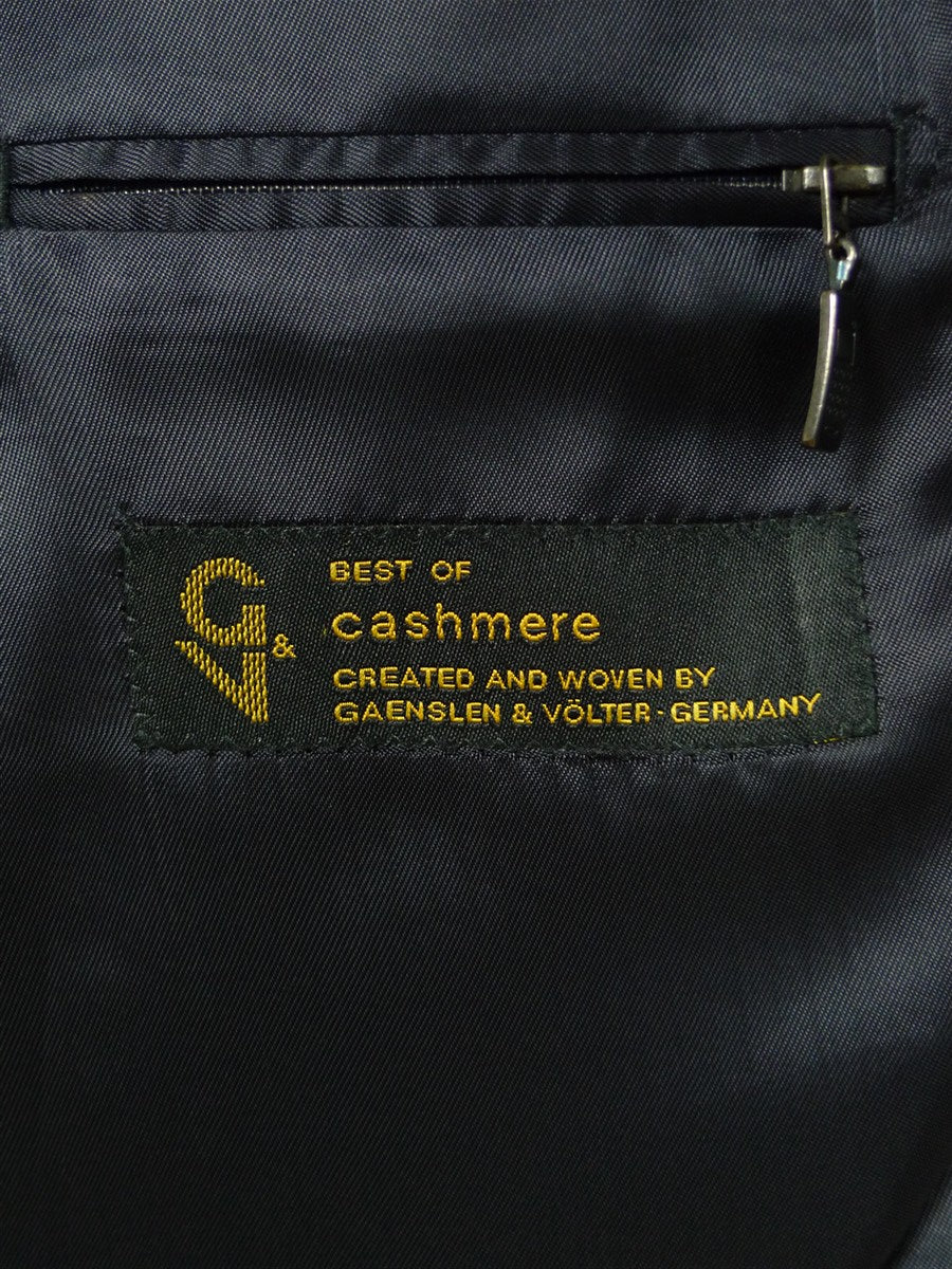 26/0718 immaculate vintage dark navy blue pure cashmere blazer jacket 44 long