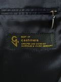26/0718 immaculate vintage dark navy blue pure cashmere blazer jacket 44 long