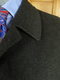 26/0720 immaculate loro piana pure cashmere charcoal grey full-length raglan coat overcoat 46