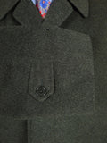 26/0720 immaculate loro piana pure cashmere charcoal grey full-length raglan coat overcoat 46