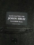 26/0720 immaculate loro piana pure cashmere charcoal grey full-length raglan coat overcoat 46