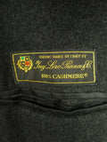 26/0720 immaculate loro piana pure cashmere charcoal grey full-length raglan coat overcoat 46