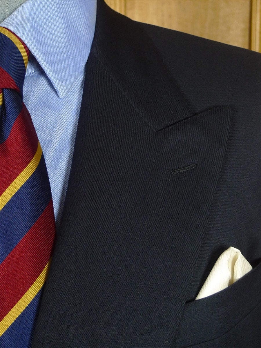 26/0719 vintage gieves & hawkes savile row navy blue d/b worsted wool blazer jacket 43 regular