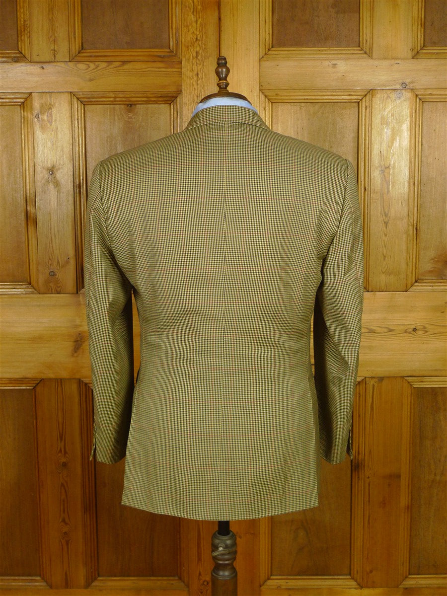 26/0716 immaculate bespoke tailored brown gun check wool sports jacket blazer 42 regular