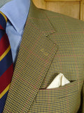 26/0716 immaculate bespoke tailored brown gun check wool sports jacket blazer 42 regular