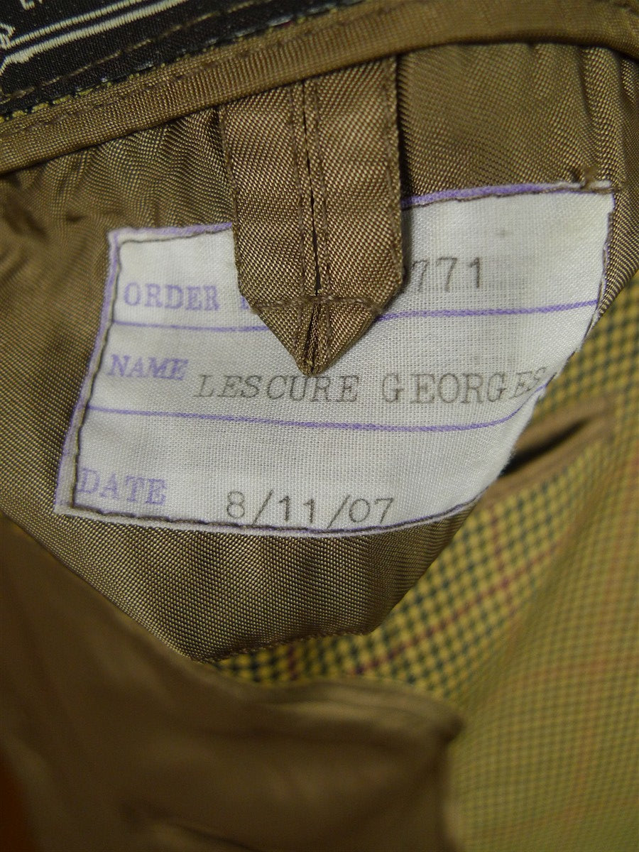 26/0716 immaculate bespoke tailored brown gun check wool sports jacket blazer 42 regular