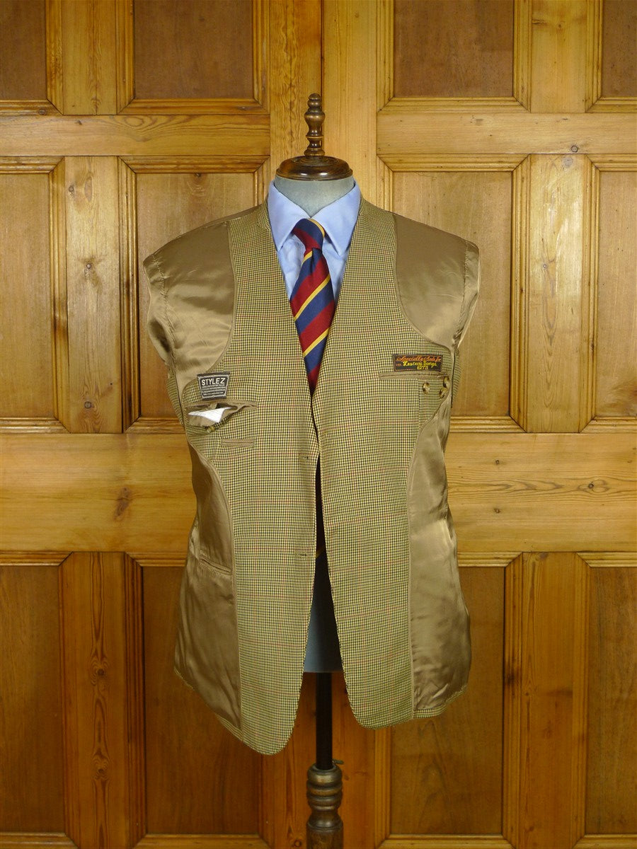 26/0716 immaculate bespoke tailored brown gun check wool sports jacket blazer 42 regular