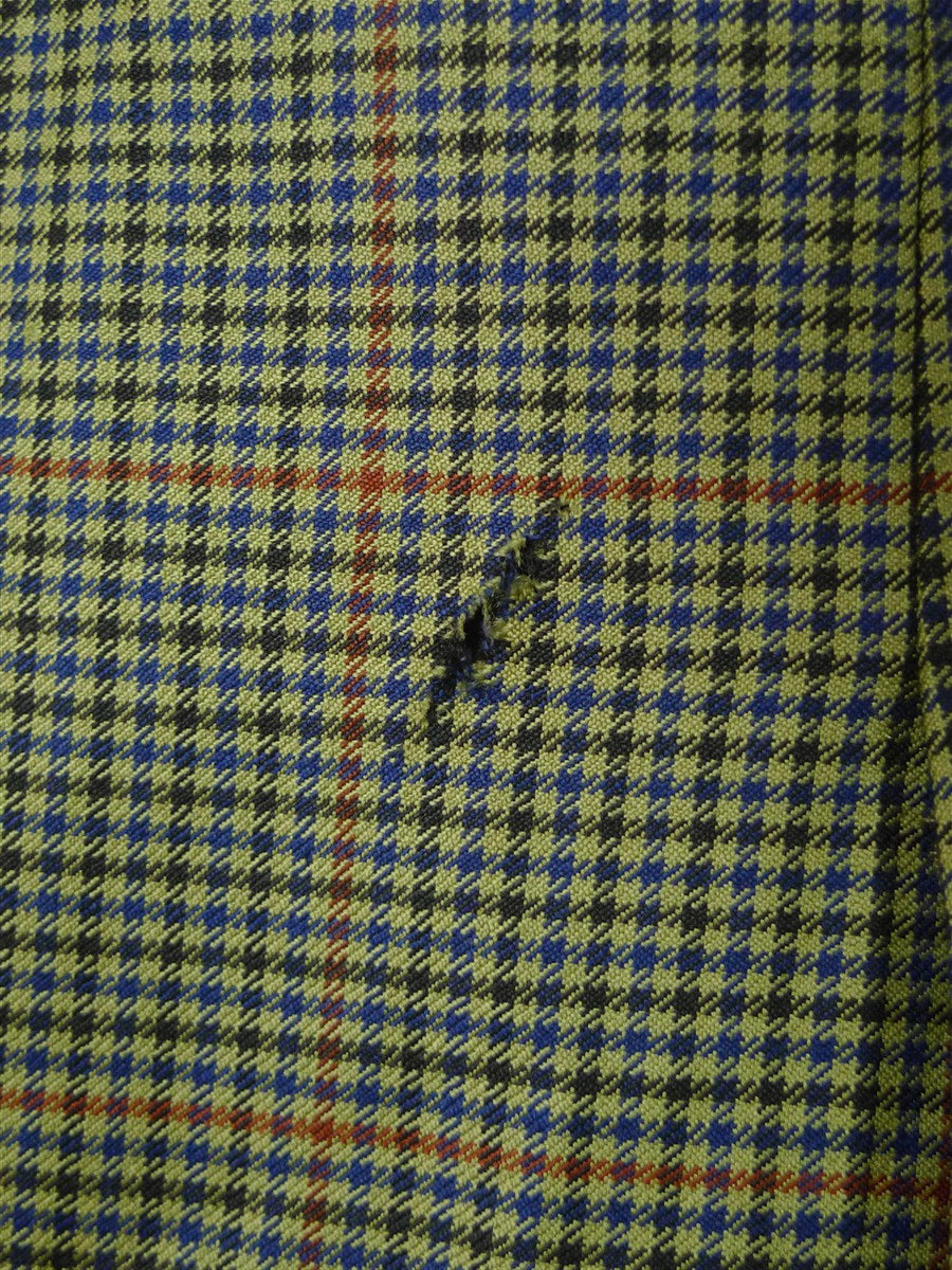 26/0714 vintage gieves & hawkes savile row green gun check wool sports jacket blazer 44 regular