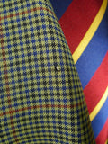 26/0714 vintage gieves & hawkes savile row green gun check wool sports jacket blazer 44 regular