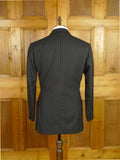 26/0726 immaculate 1995 anderson & sheppard savile row bespoke black pin-striped/b wool worsted suit 38-39 regular