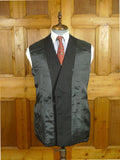 26/0726 immaculate 1995 anderson & sheppard savile row bespoke black pin-striped/b wool worsted suit 38-39 regular
