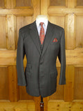 26/0725 immaculate 1991 anderson & seheppard savile row bespoke charcoal grey / red wp overcheck worsted 3-piece suit 39 regular