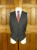 26/0725 immaculate 1991 anderson & seheppard savile row bespoke charcoal grey / red wp overcheck worsted 3-piece suit 39 regular
