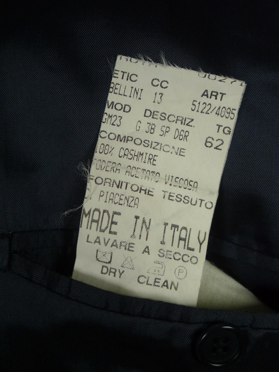 26/0733 vintage italian dark navy blue pure cashmere blazer jacket 50 regular