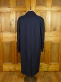 26/0721 immaculate loro piana wool navy blue full-length raglan coat overcoat 46