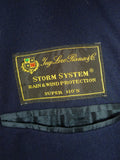 26/0721 immaculate loro piana wool navy blue full-length raglan coat overcoat 46
