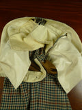 26/0729 immaculate vintage bespoke tailored brown / green shepherds check button-fly tweed trouser 32