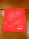 26/0735 immaculate turnbull & asser Jermyn St. crimson polka dot 100% silk pocket square