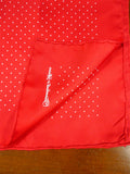26/0735 immaculate turnbull & asser Jermyn St. crimson polka dot 100% silk pocket square