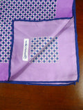 26/0739 immaculate turnbull & asser Jermyn St. purple blue 100% silk pocket square