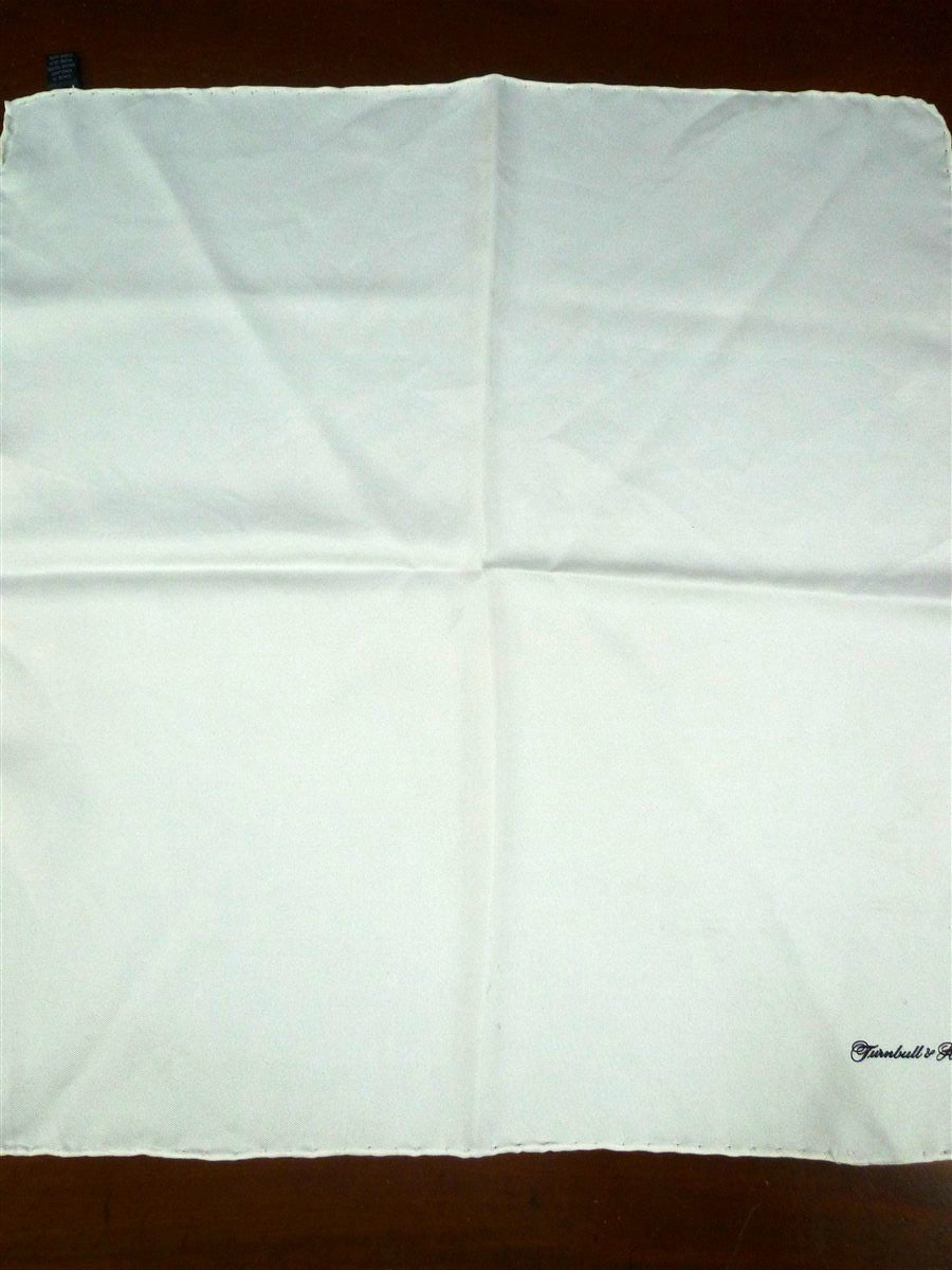 26/0744 immaculate turnbull & asser Jermyn St. cream 100% silk pocket square