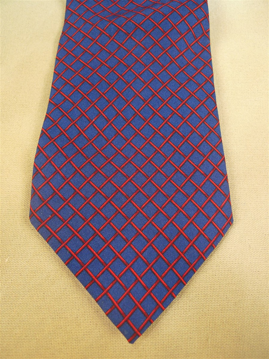 26/0751 immaculate turnbull & asser navy blue red 100% silk tie