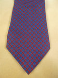 26/0751 immaculate turnbull & asser navy blue red 100% silk tie