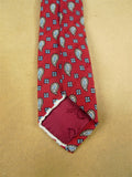 26/0769 christian dior red paisley pattern 100% silk tie