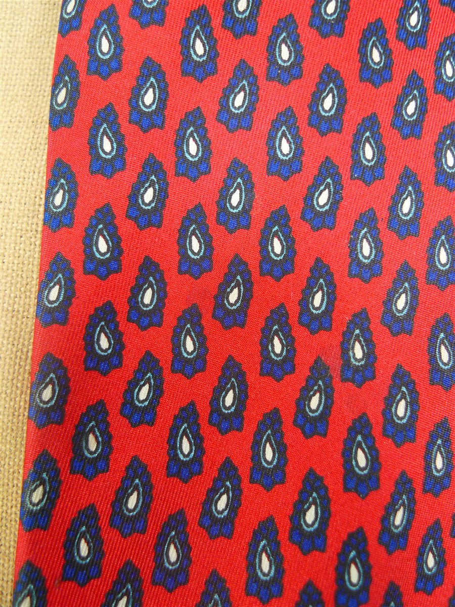 26/0753 hilditch & key red blue paisley pattern 100% silk tie