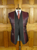 26/0763 immaculate chester barrie black 3-piece pin-stripe wool suit 40 short