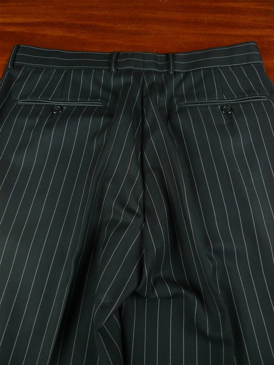 26/0763 immaculate chester barrie black 3-piece pin-stripe wool suit 40 short