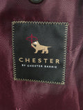 26/0776 immaculate chester barrie grey & blue glen check wool & cashmere suit 40 short