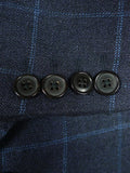 26/0777 immaculate gieves & hawkes savile row silk linen wool blue wp check sports jacket blazer 43-44 long