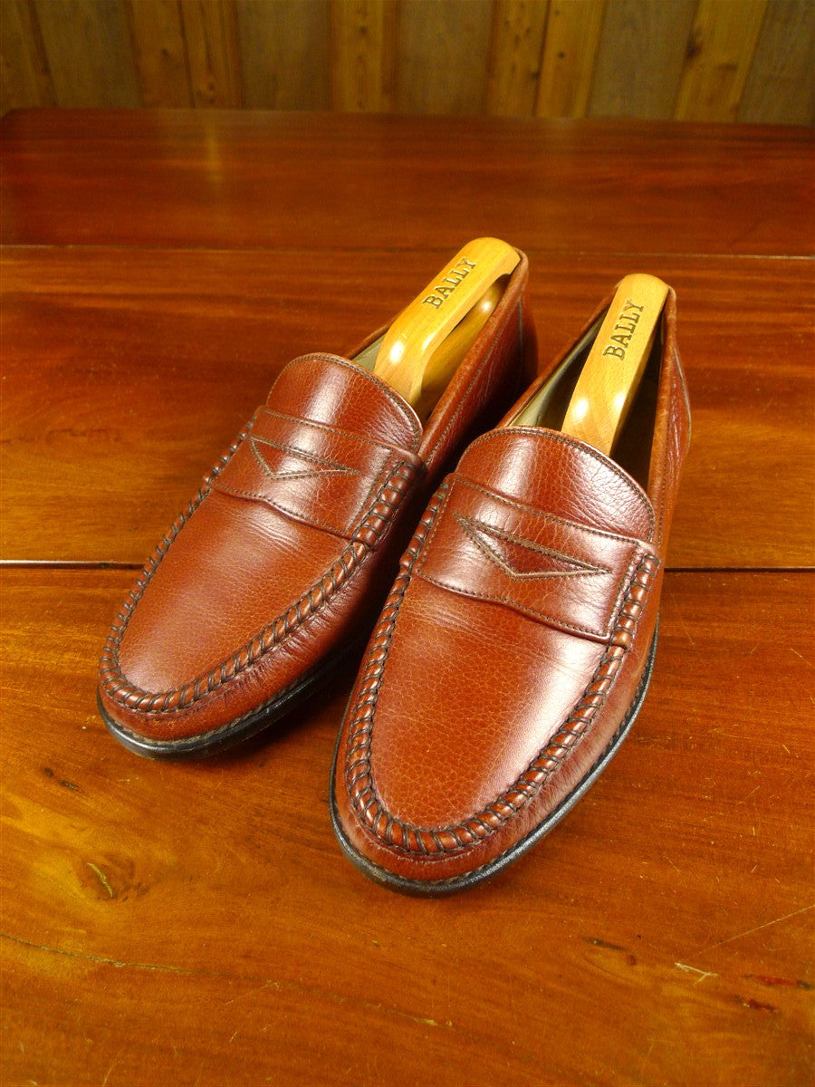 26/0779 near immaculate bally of switzerland brown leather loafer shoe w/ trees uk 8