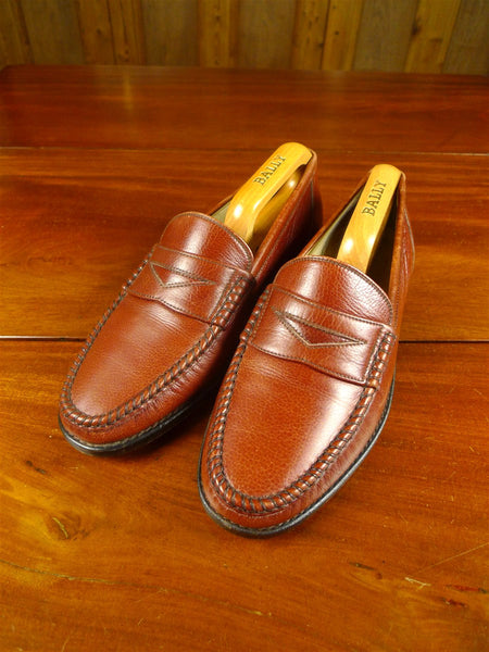 26/0779 near immaculate bally of switzerland brown leather loafer shoe w/ trees uk 8