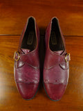 26/0780 near immaculate bally of switzerland mahogany red leather monk strapshoe w/ trees uk 8