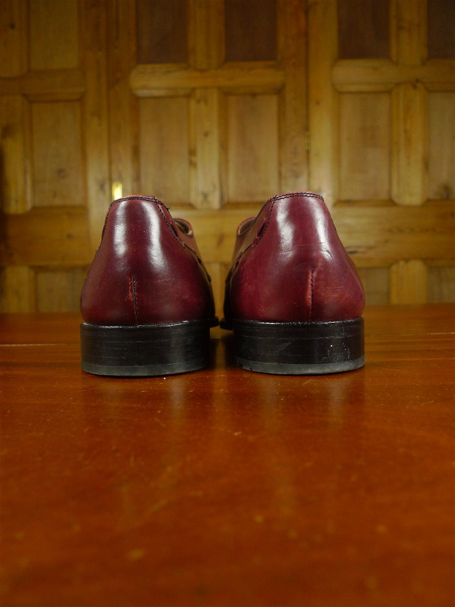 26/0780 near immaculate bally of switzerland mahogany red leather monk strapshoe w/ trees uk 8